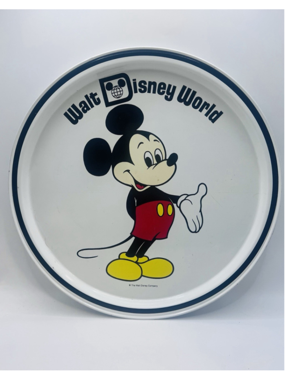 Vintage Walt Disney World Mickey Mouse Metal Tin Plate Serving Tray Souvenir